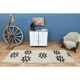 1970s Vintage Turkish Oushak Handmade Wool Cotton Beige Runner Rug 88x279