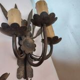 4 wrought iron sconces