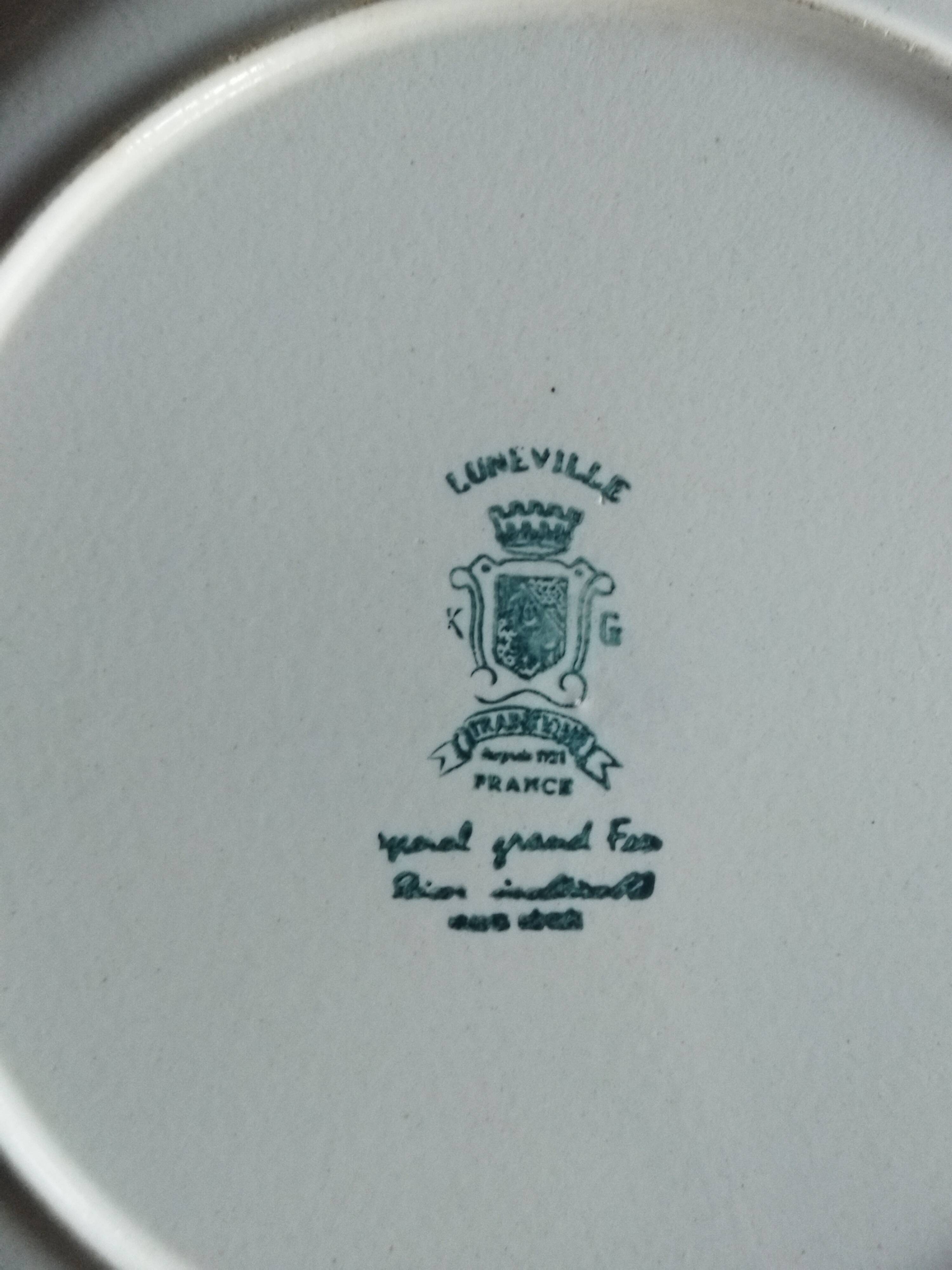 8 blue & white English dinner plates (Myott Meakin WH Grindley KG Luneville)