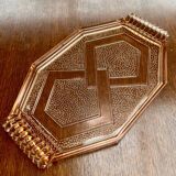 Art Deco pink glass tray