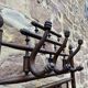 Vintage 1930s curved wood bamboo coat rack
