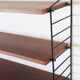 Etagère murale String en bois et métal, années 60