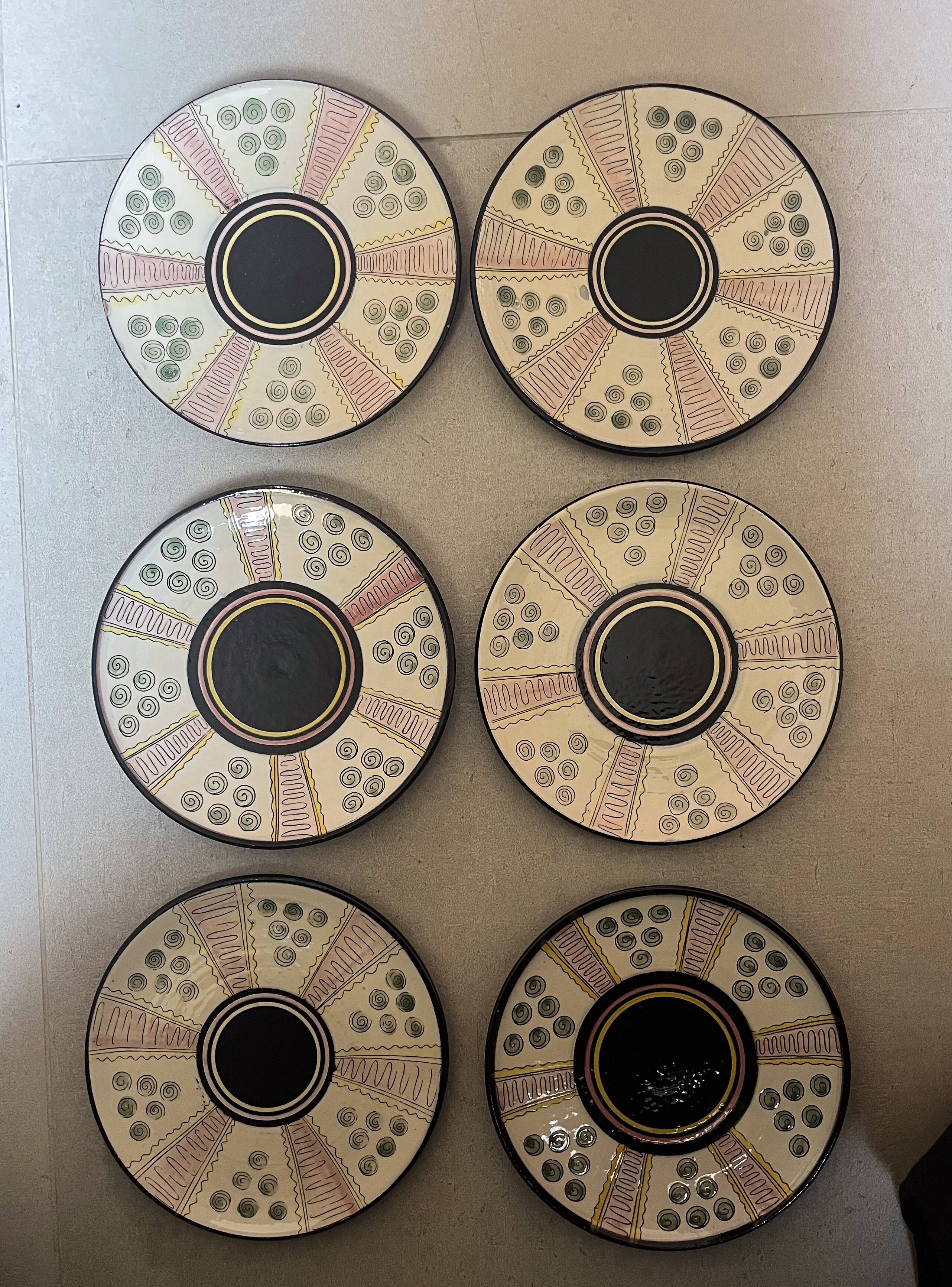 Set of 6 PTT Union Kongress plates