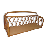 Shelf in rattan of the years 60