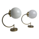 Pair of vintage opaline wall lights