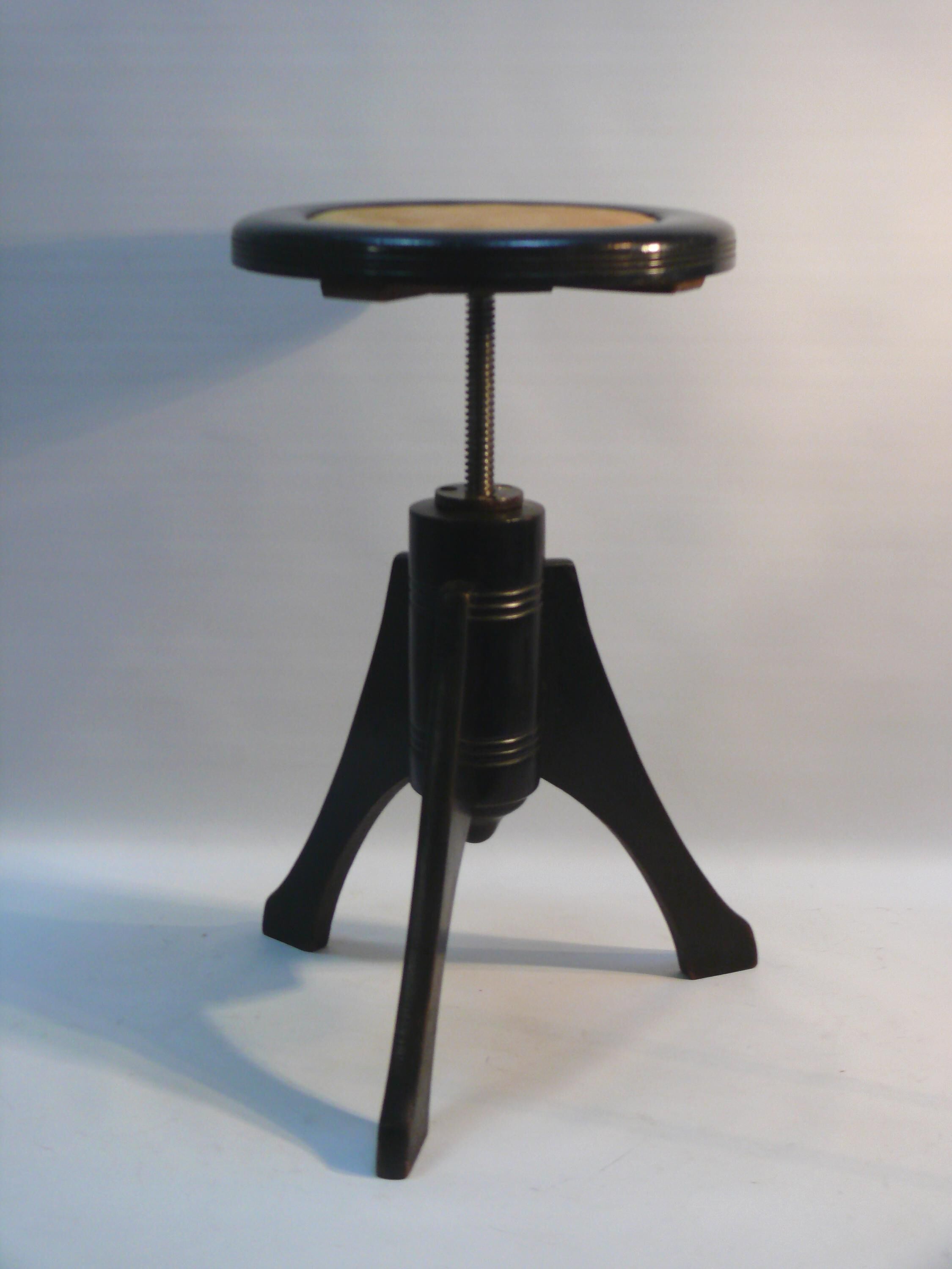 Art Nouveau Piano Stool, Swivel Stool, Stool - around 1920