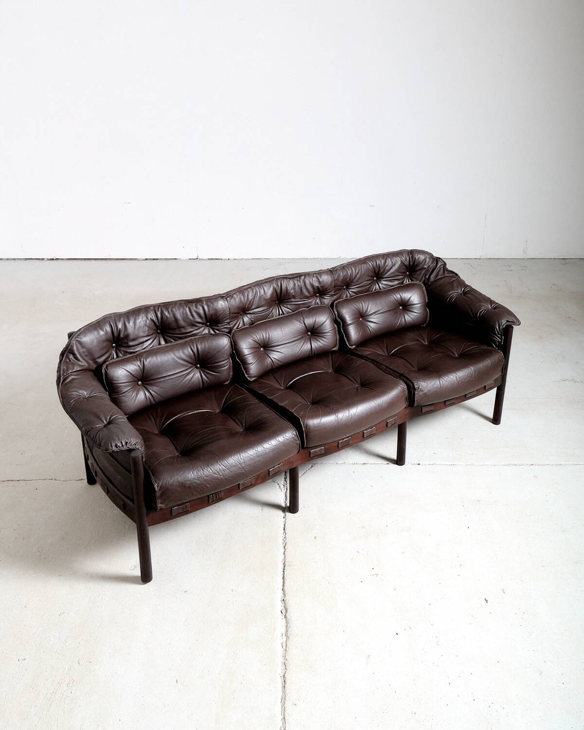 Canapé en cuir par Arne Norell pour Coja, Suède, années 1970