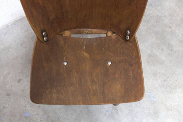 Chaise enfant atypique 1960 bois courbé