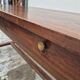 19th century solid walnut Burgundy farmhouse table with two drawers - 1m82