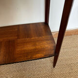 Console side table wood and marble