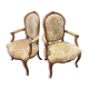 Paire de fauteuils d'époque Louis XV
