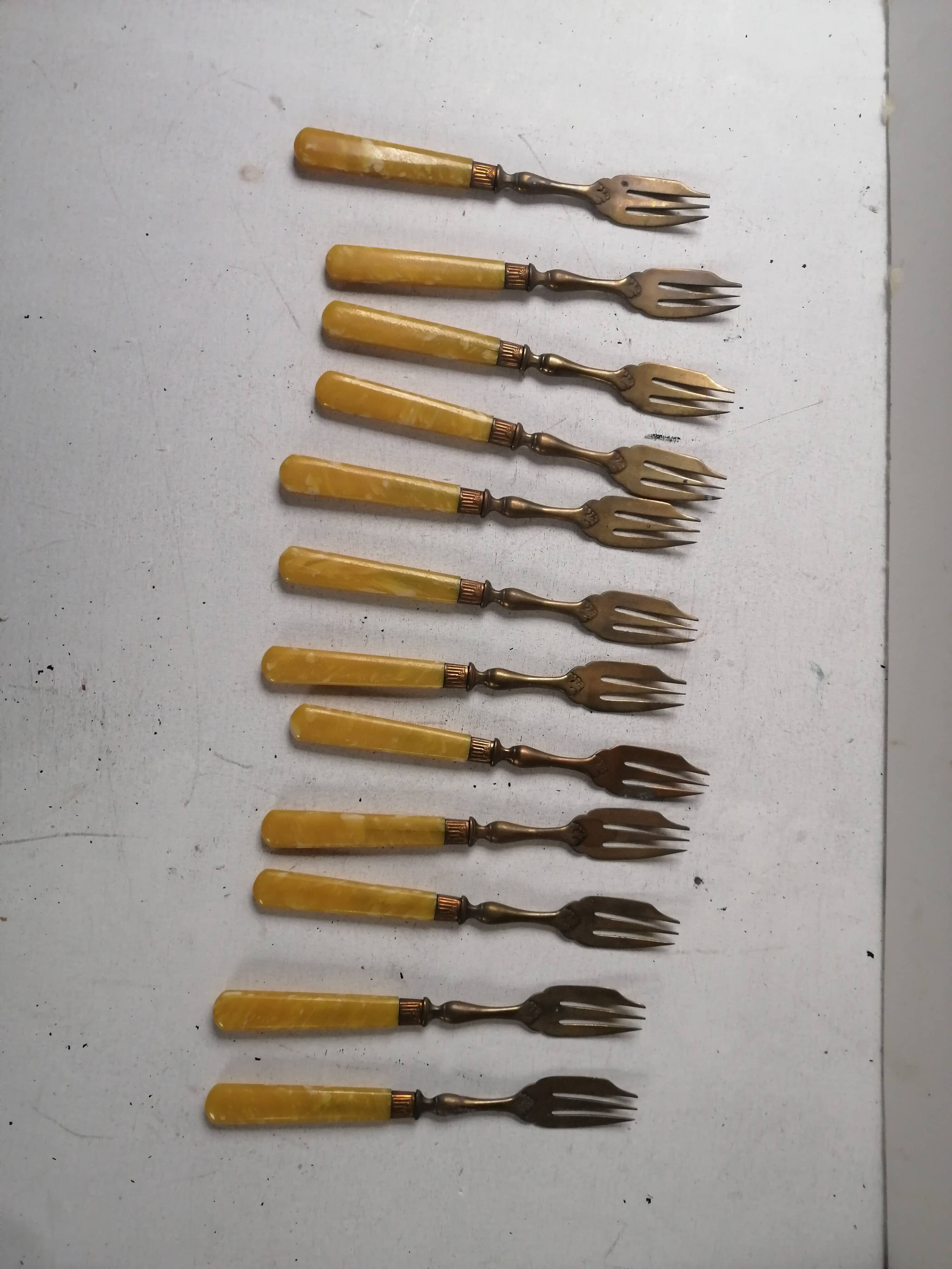 Antique dessert forks