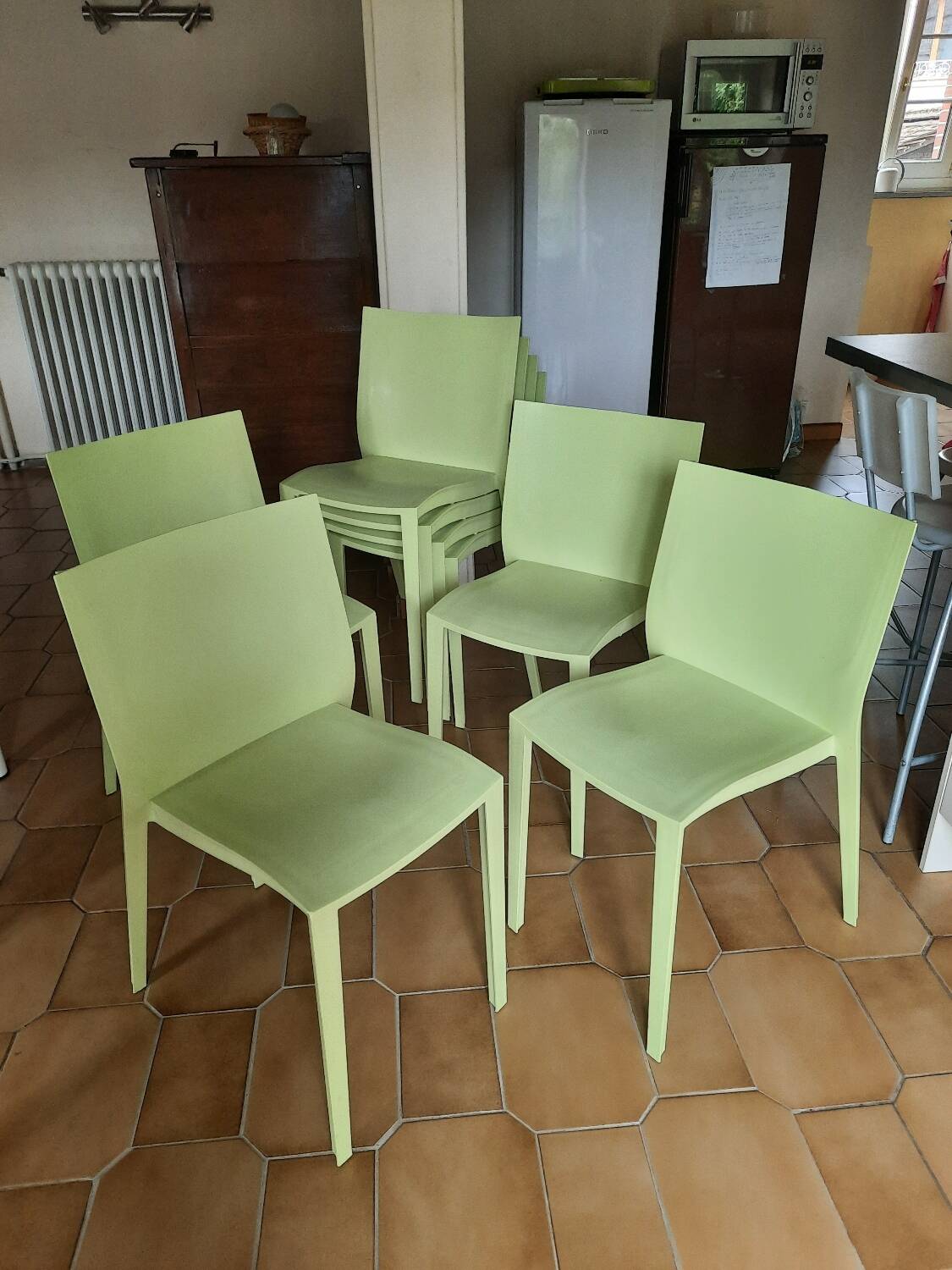 Set of 8 Slick-Slick chairs designed by Philippe Starck, XO edition