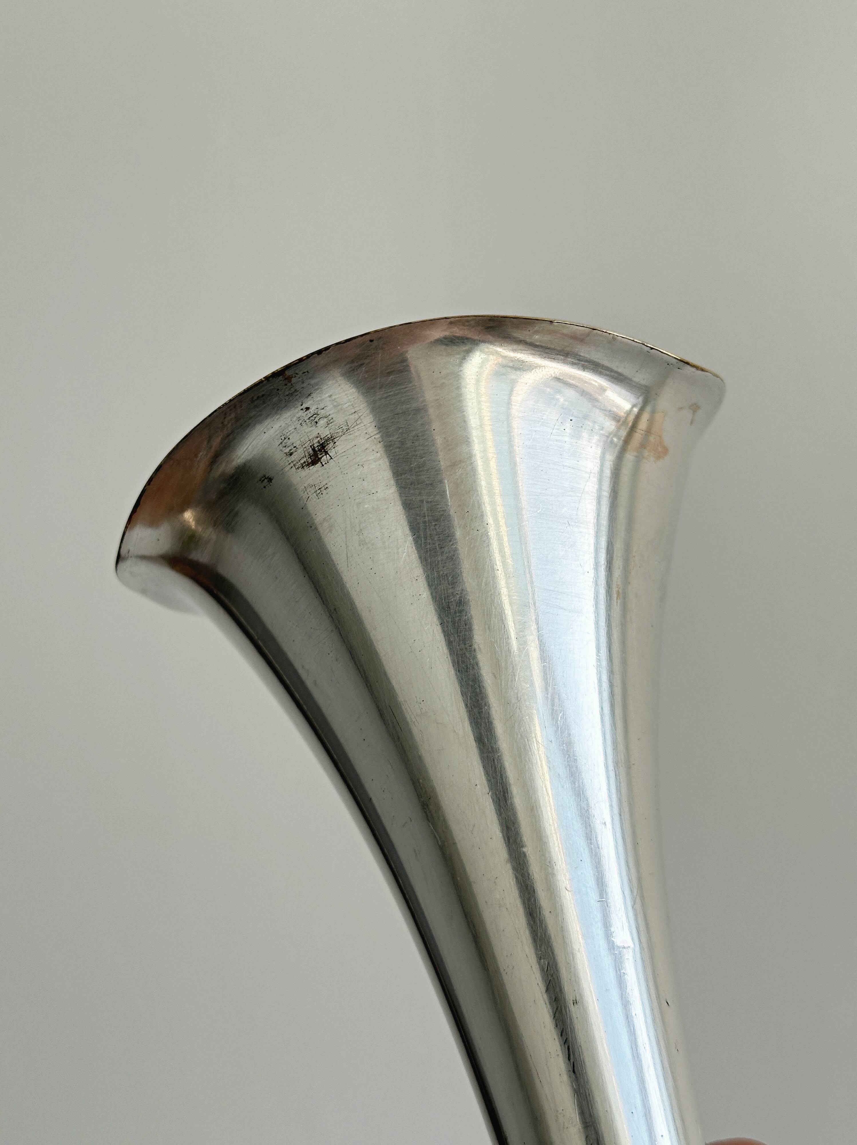 Antique metal soliflore vase