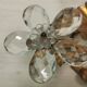 Candle holder gold metal and glass