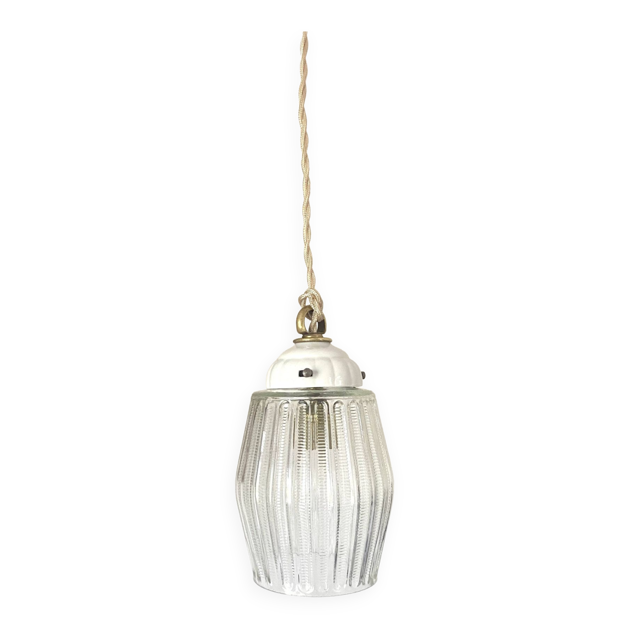 Glass pendant light, porcelain, ceramic ceiling light