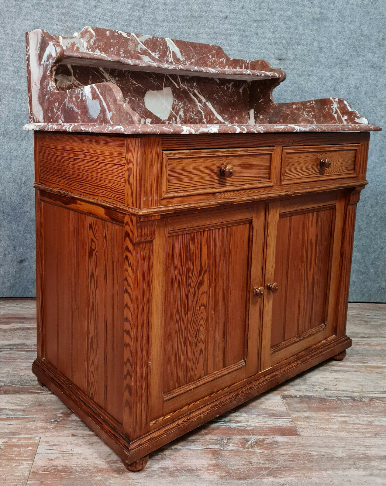 Toilet furniture period 1900 in pine patina honey