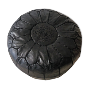 Authentique pouf en cuir