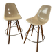 Pair of Eames fiber high stools for Modernica US