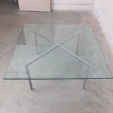 Glass 'Barcelona' coffee table by Mies Van Der Rohe for Knoll, 1929