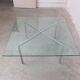 Glass 'Barcelona' coffee table by Mies Van Der Rohe for Knoll, 1929