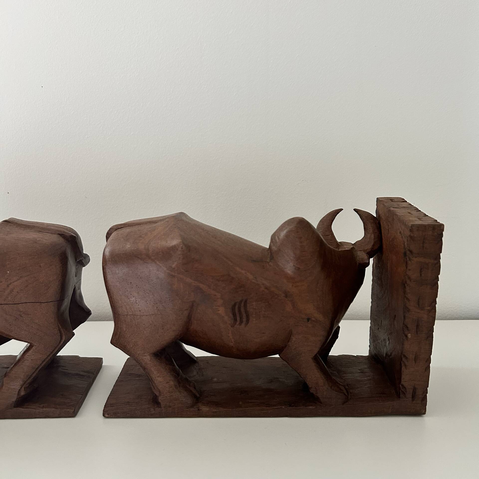 Pair of Scandinavian teak bookends
