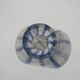 Murano Glass Vase with Blue Stripes attributed to Barovier & Toso