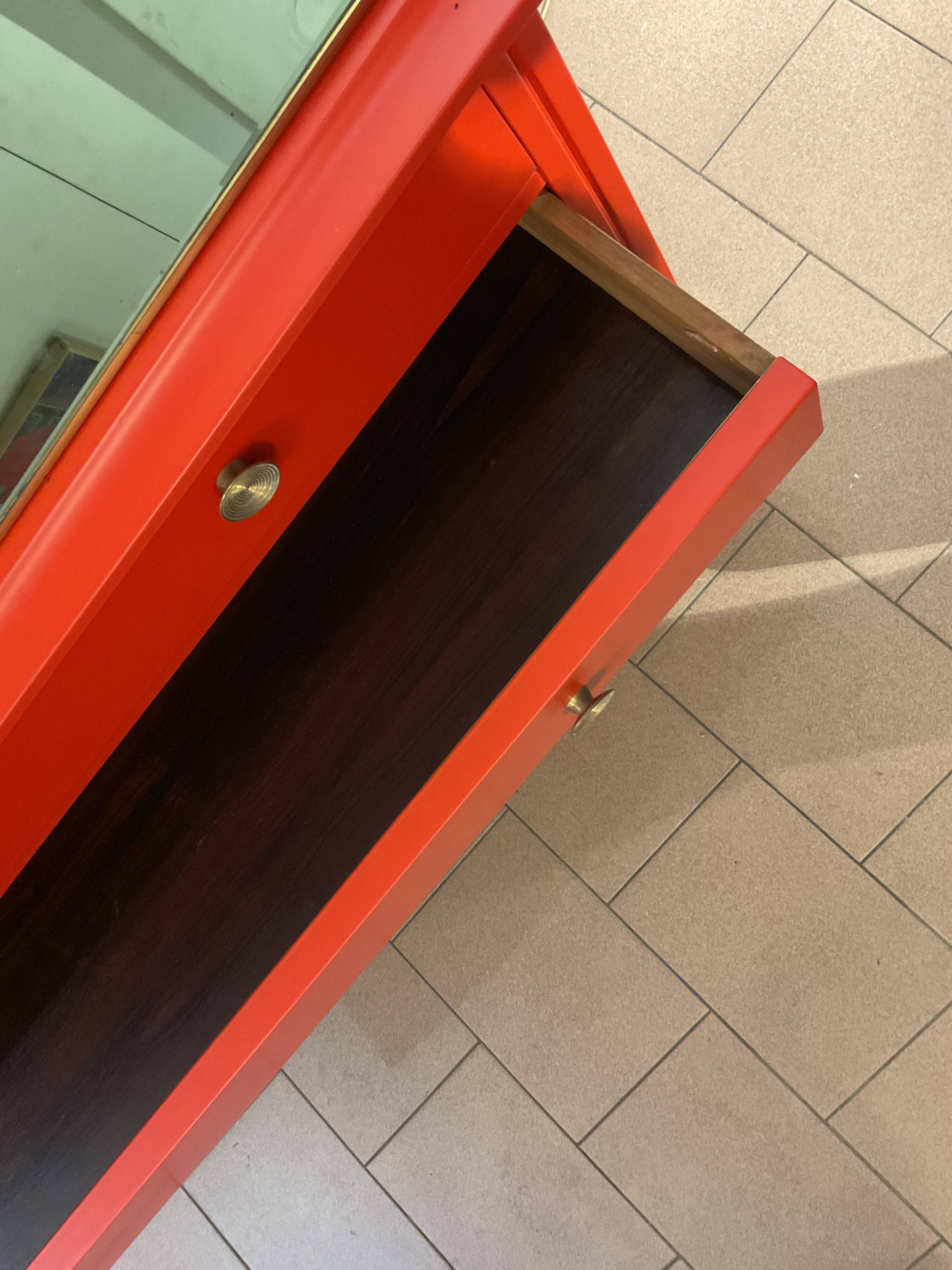 Red chest of drawers
