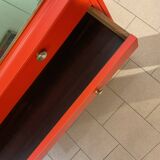 Red chest of drawers