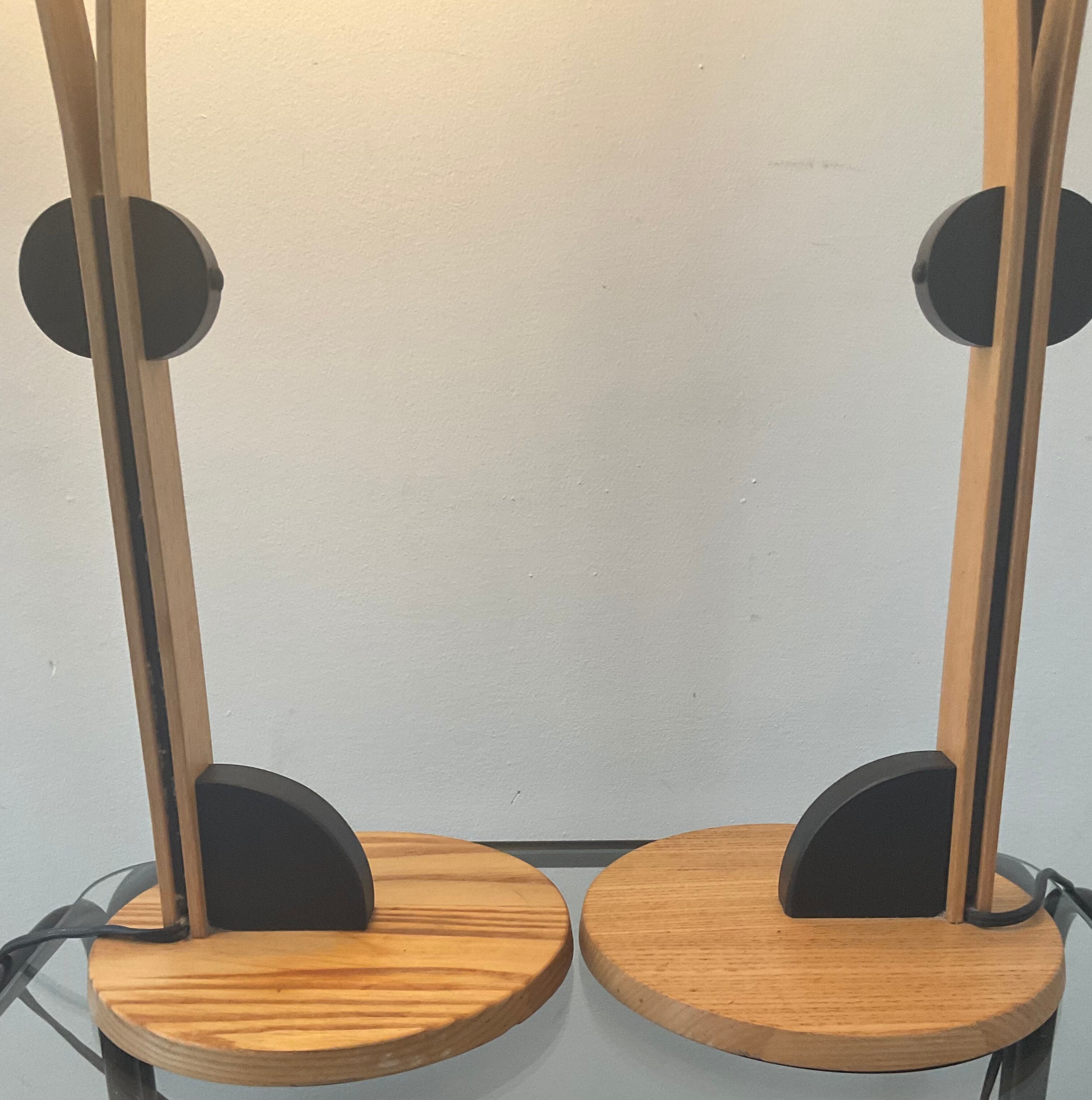 Paire de lampes domus des années 70