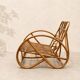 "Bretzel" vintage rattan bench – 1960s-1970s