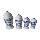 Lot de pots d'aphoticaire Delft