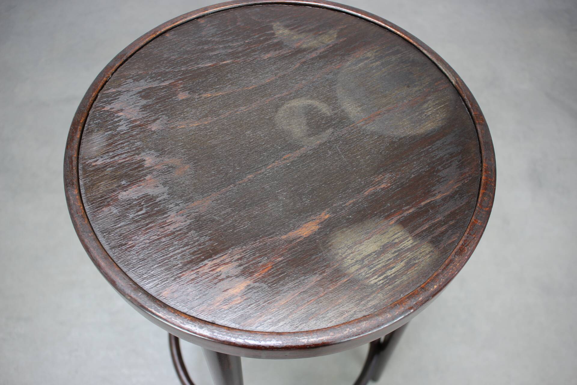 1920s bent beech piano stool, Czechoslovakia