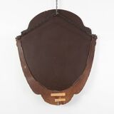 Oval Art Deco carved Gilt Wooden Mirror, France ca. 1920