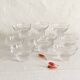 10 crystal champagne glasses, 1950s