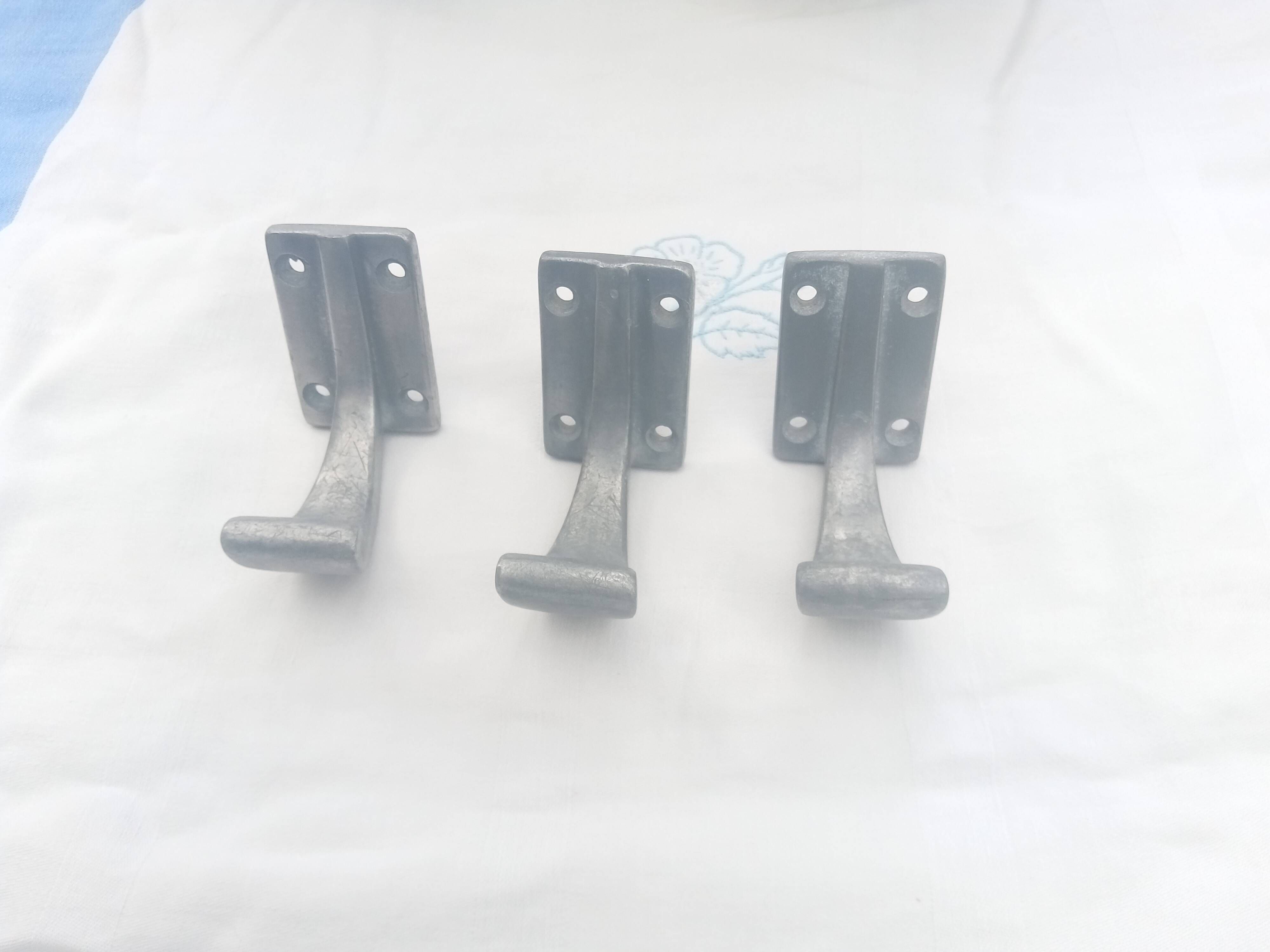 Set of 3 old coat hooks