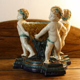 Majolica cherub cut