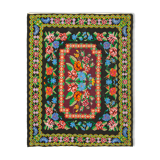 Handwoven Vintage Flatweave Black Kilim 216 cm