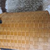 Vintage Rattan Brutalist Bar Cart