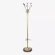 1950s coat rack in brass, metal and cast iron