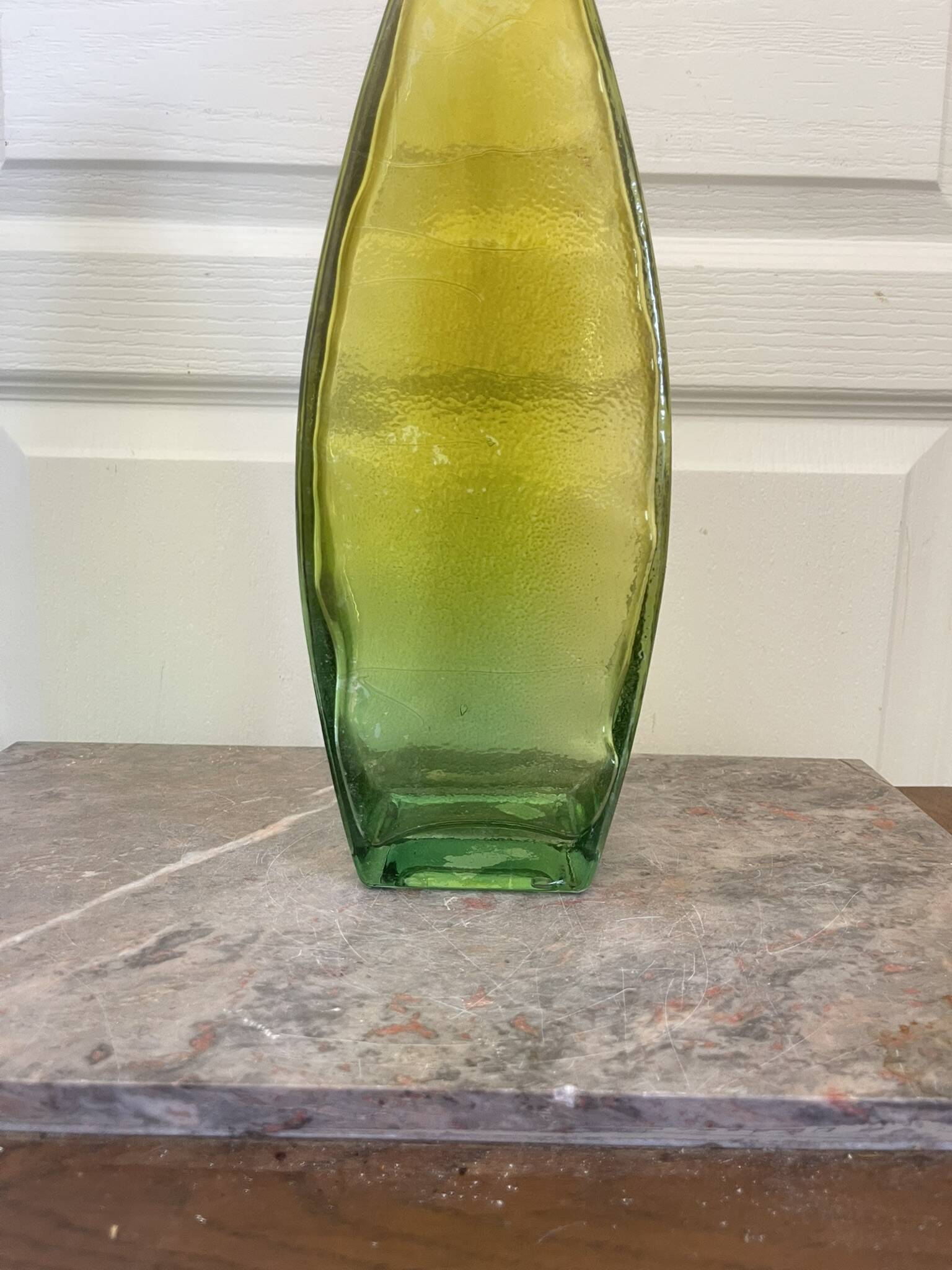 Old Decanter Vase Soliflore Green Carafe Spain 37 cm