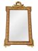 Large gold mirror in Louis XVI style with laurel crown, 121 cm.