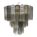 Clear , grey and fume’ “tronchi” murano glass chandelier d60-3l