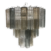 Clear , grey and fume’ “tronchi” murano glass chandelier d60-3l