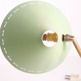 Pinocchio casserole lamp brass and green lacquered steel