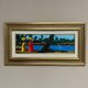 Original Swedish Oil on Panel – "Female Figures by a Stream", attributed to Lars Norrman – Signed – Vintage and Framed – 38 × 74 cm (15 × 29.1 inches)