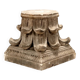 Ancient plaster capital decorated with acanthus leaves, 19th century.
