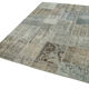 Hand-knotted oriental overdyed 170 cm x 240 cm grey patchwork carpet