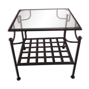 Table basse en fer forgé