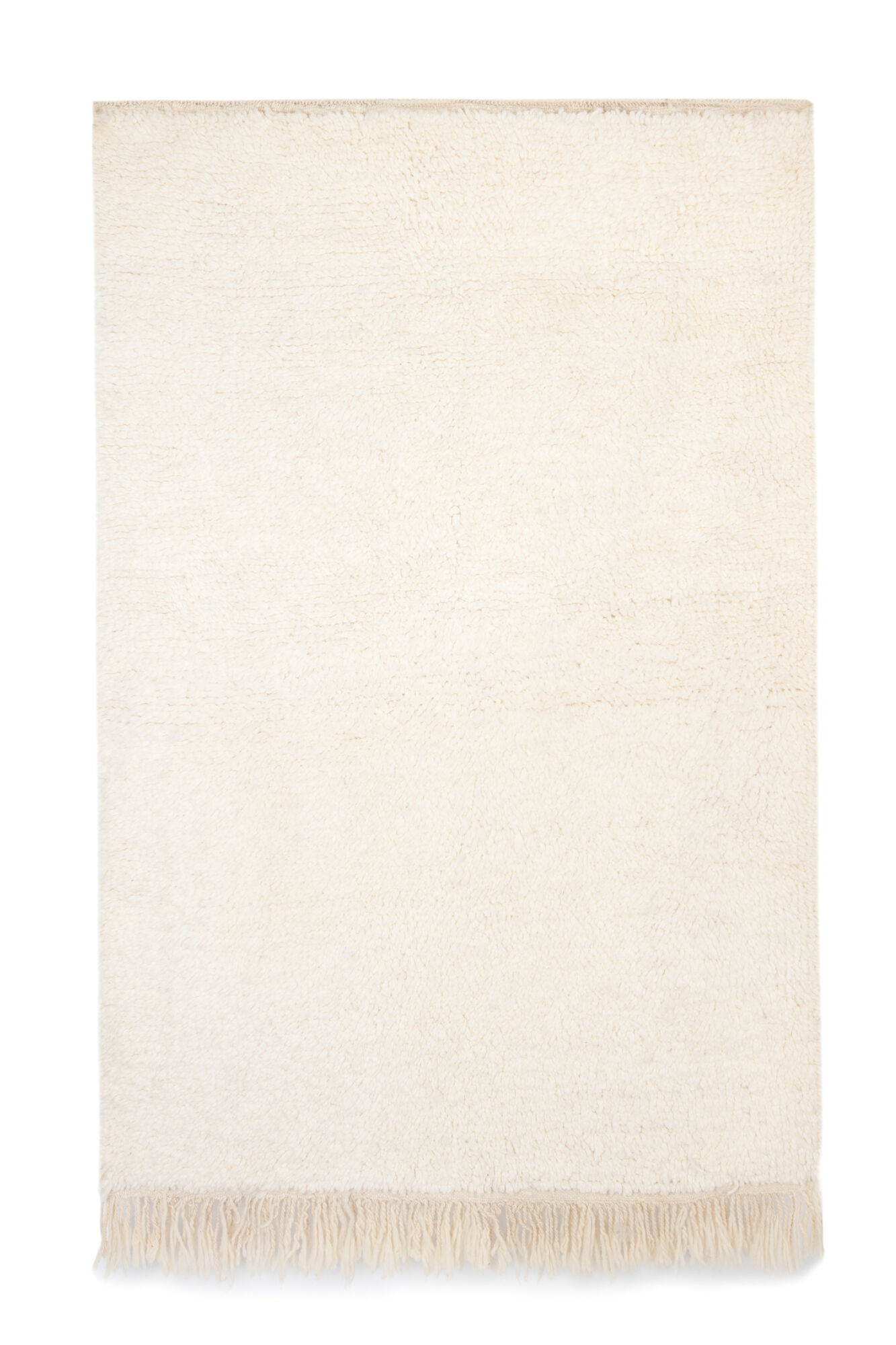 Tapis berbere beni ourain ecru 150 x 115 cm